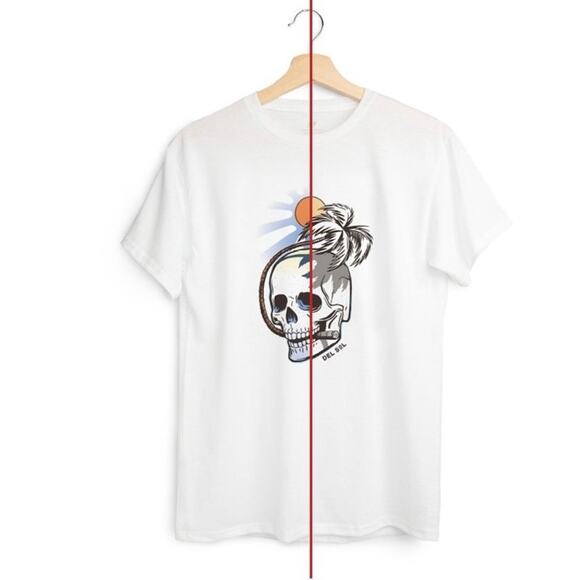 New DEL SOL Men's Biting Skull T-Shirt XL Eco Color Changing in Sun Women's Tee - Picture 2 of 16